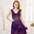 Ruffle Strap Sheer Lace Babydoll