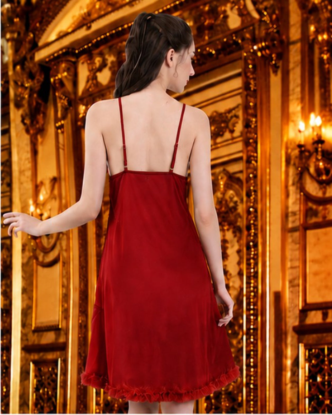 Cascata Rossa Lace Gown