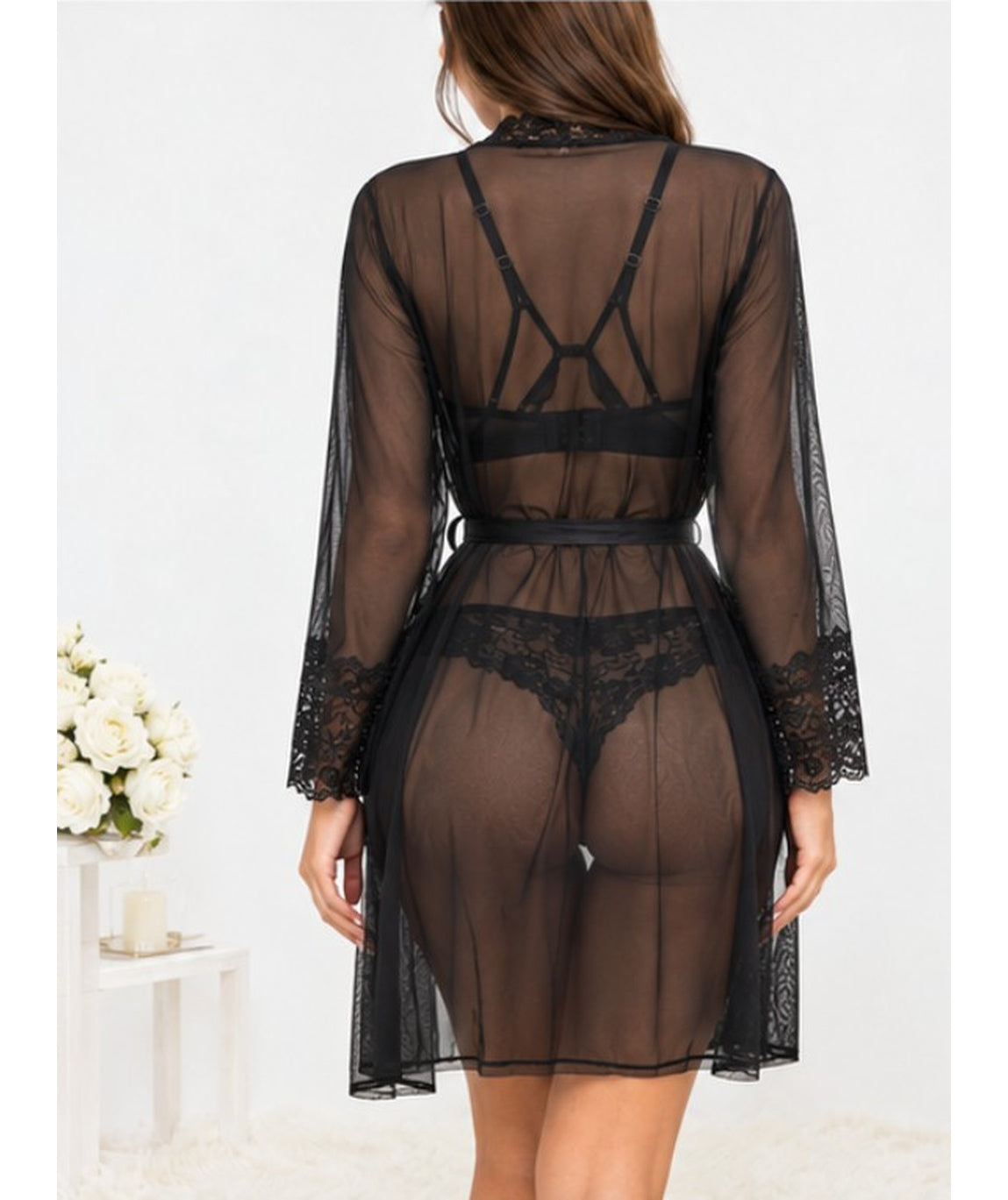Trio Nero Lace Set