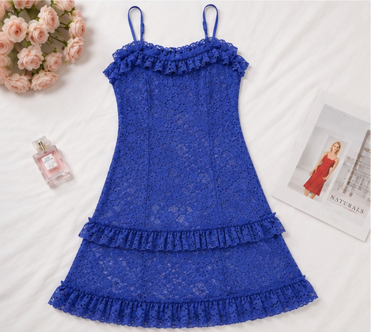 Tiered Lace Ruffle Babydoll