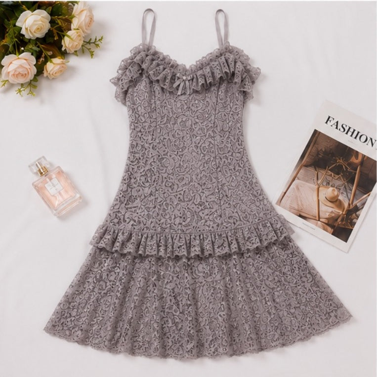 Tiered Lace Ruffle Babydoll