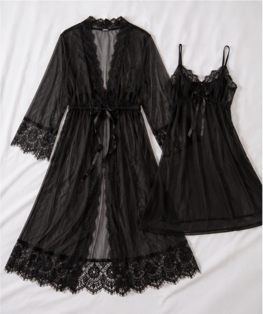 Notte Velata Mesh Robe Set