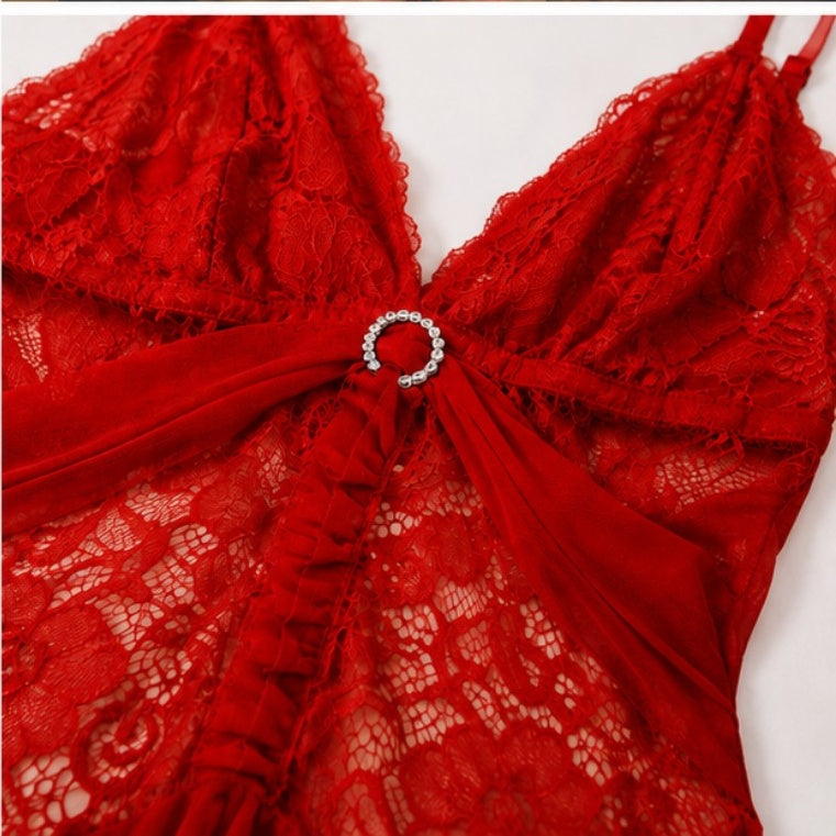 Ring Sheer Lace Babydoll