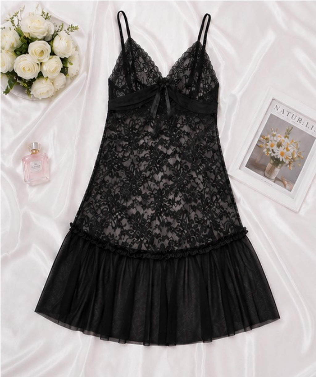 Fiocco Nero Ruffle Babydoll