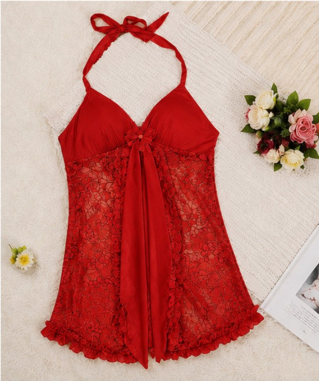 Petalo Rosso Halter Babydoll