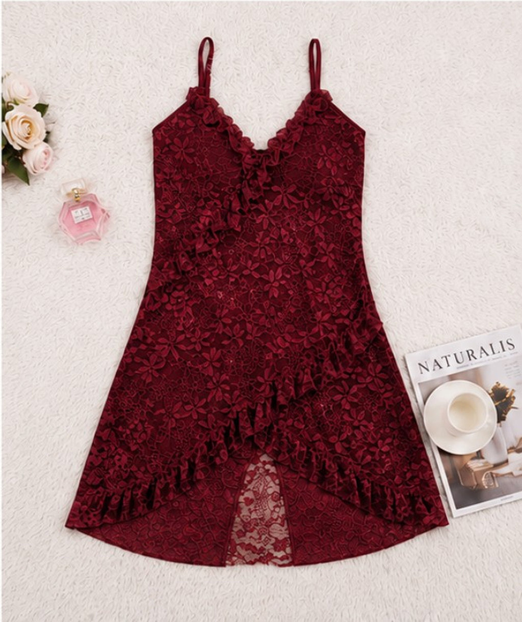 Fascino Bordeaux Wrap Babydoll