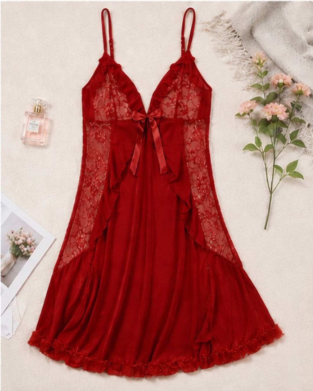 Cascata Rossa Lace Gown