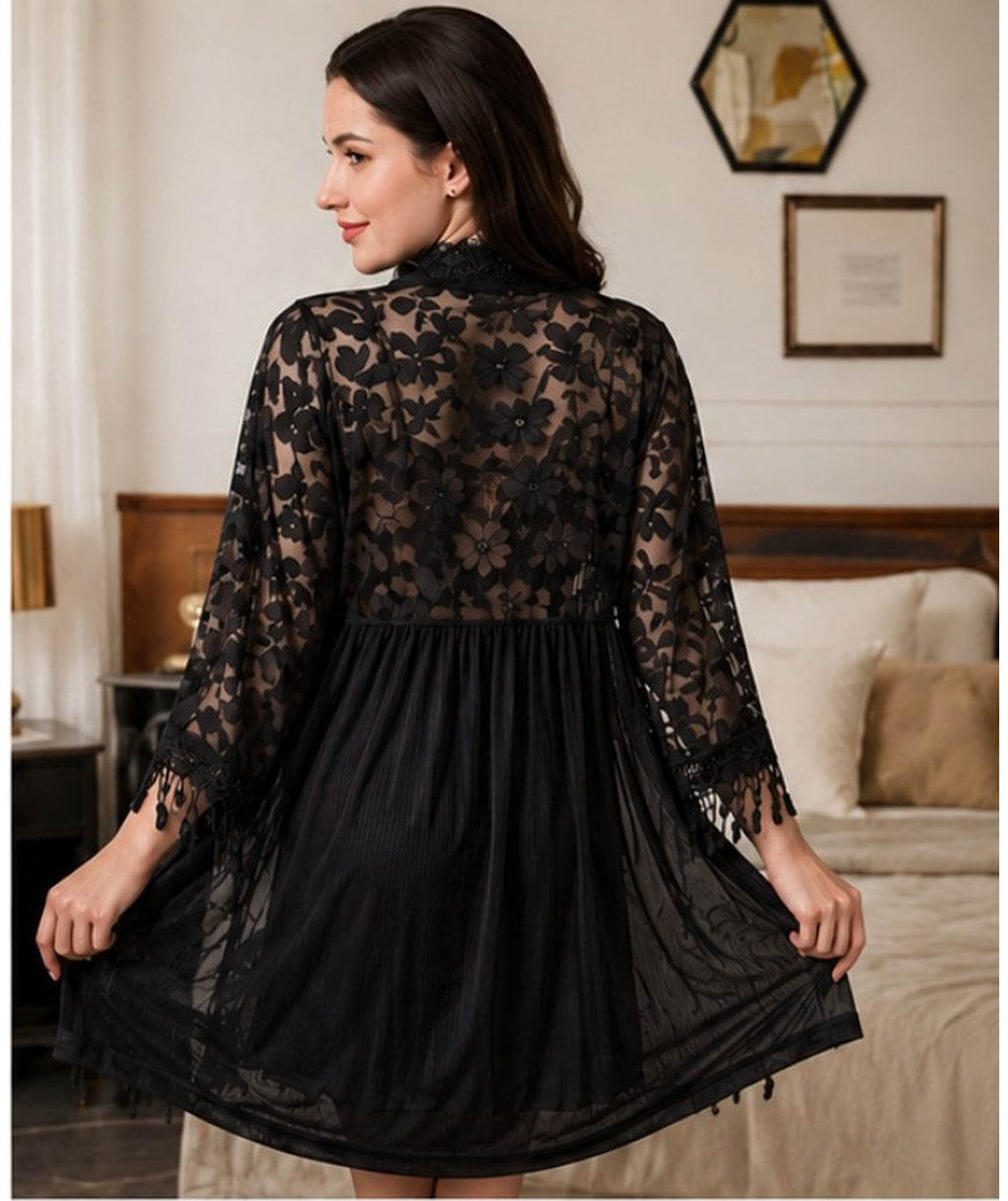 Bordeaux Nappa Robe Set