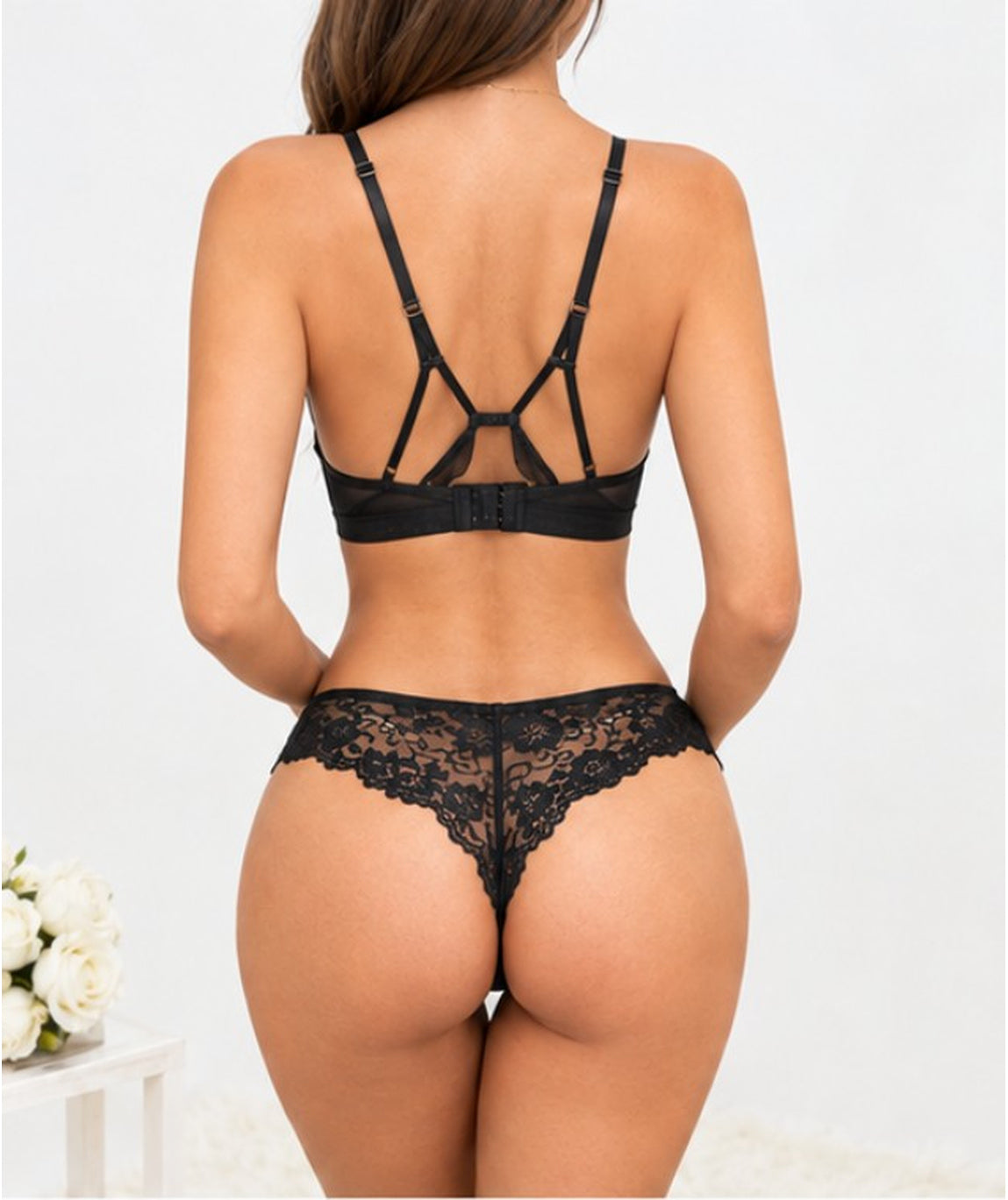 Trio Nero Lace Set