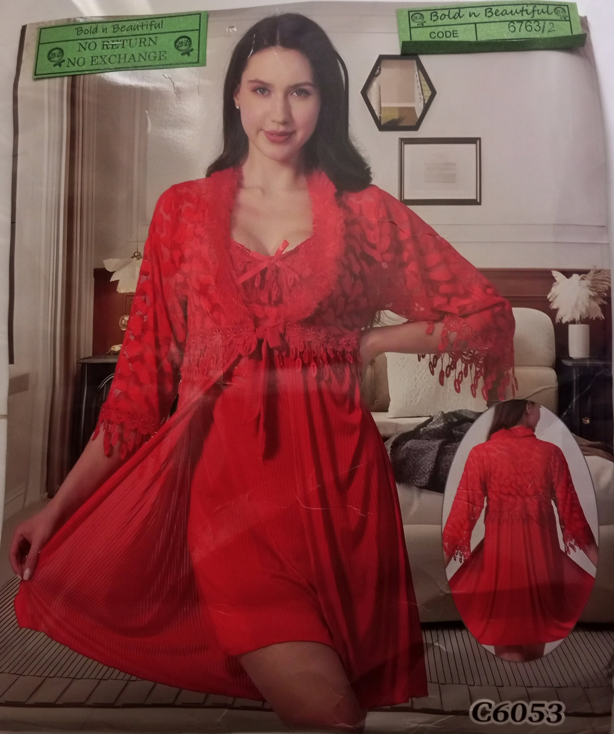 Bordeaux Nappa Robe Set