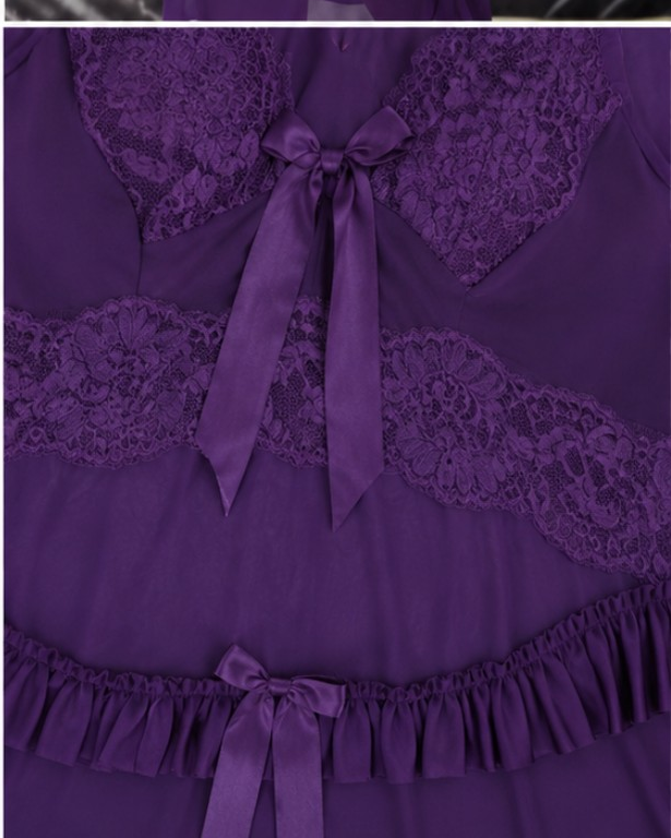 Royal Purple Lace Nightdress #6712
