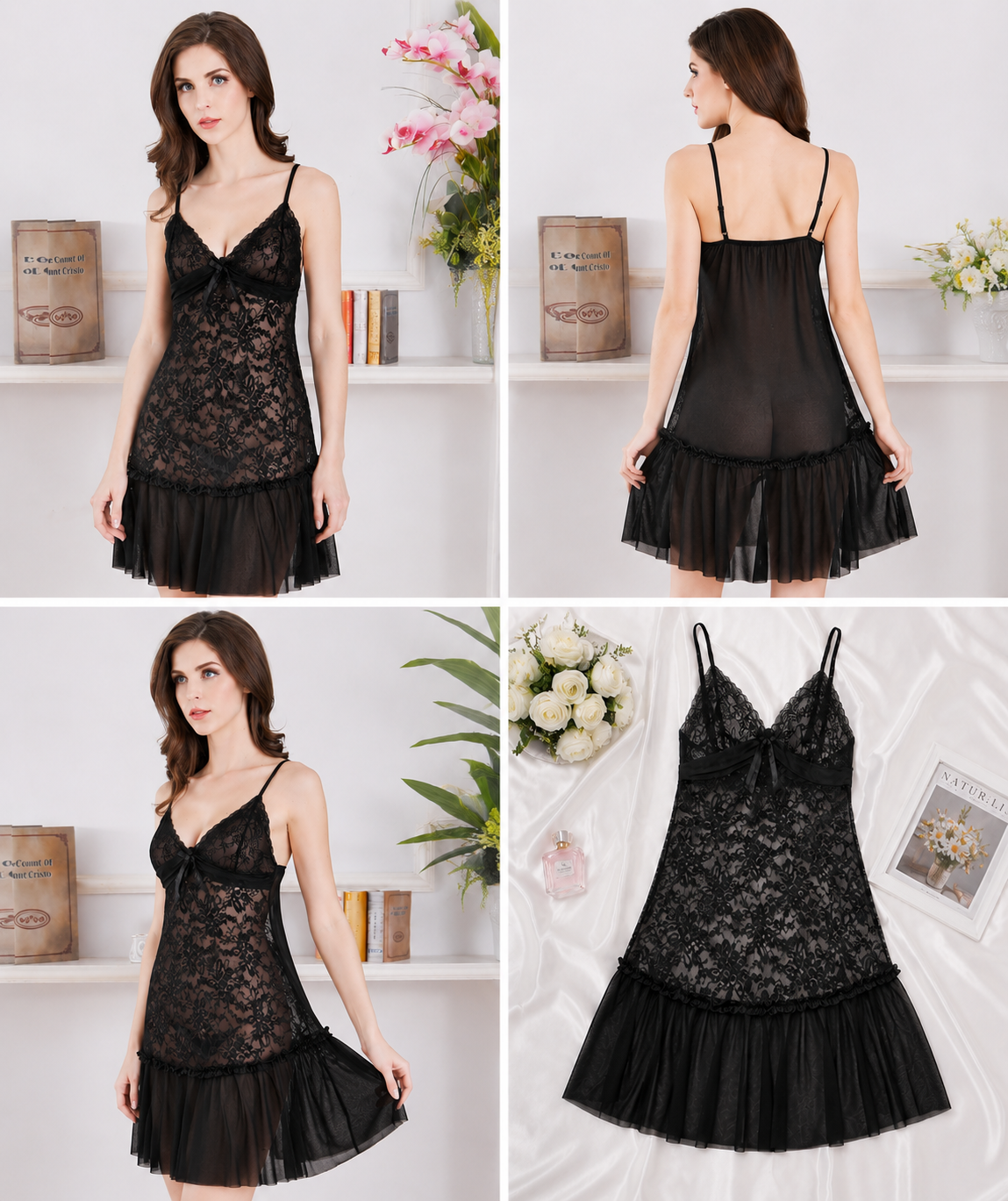 Fiocco Nero Ruffle Babydoll
