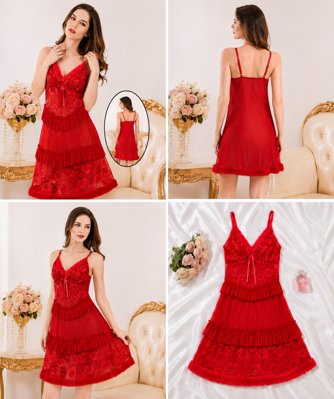 Rosa Rossa Tiered Babydoll