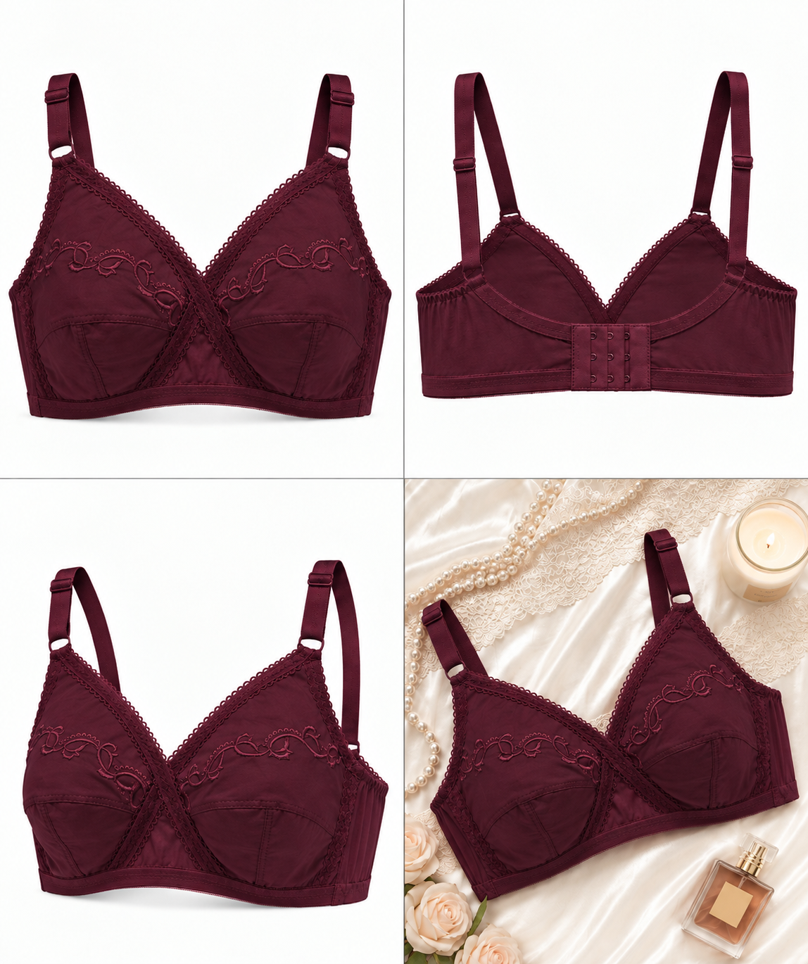 X Over Cotton Bra