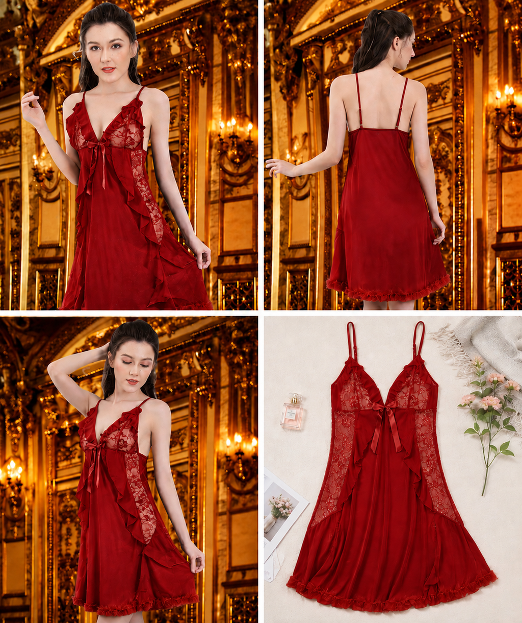 Cascata Rossa Lace Gown