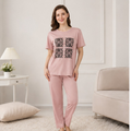 Bold Letter Graphic Pajama Set