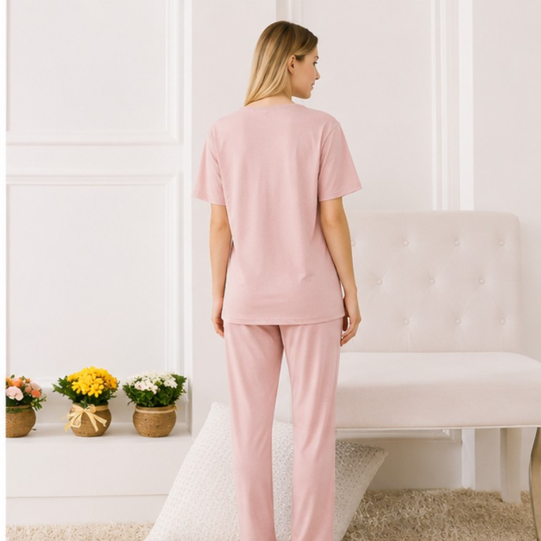 Everything Is Good Graphic Pajama Set