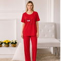 Pretty Bow Graphic Pajama Set
