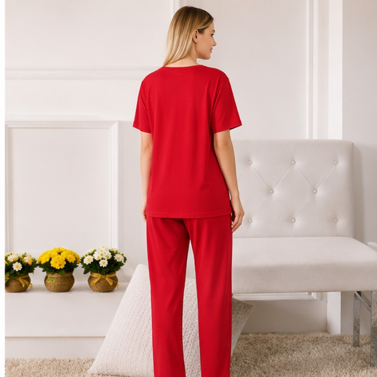 Pretty Bow Graphic Pajama Set