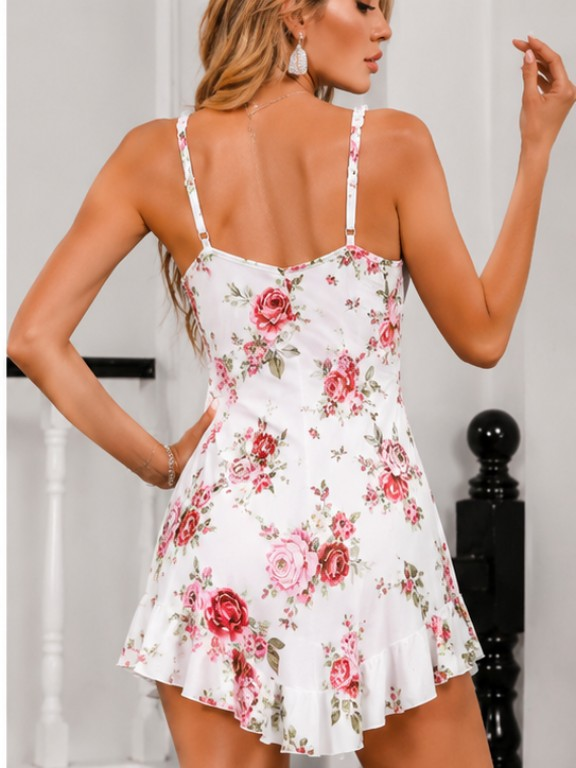 Floral Lace Babydoll Nightdress